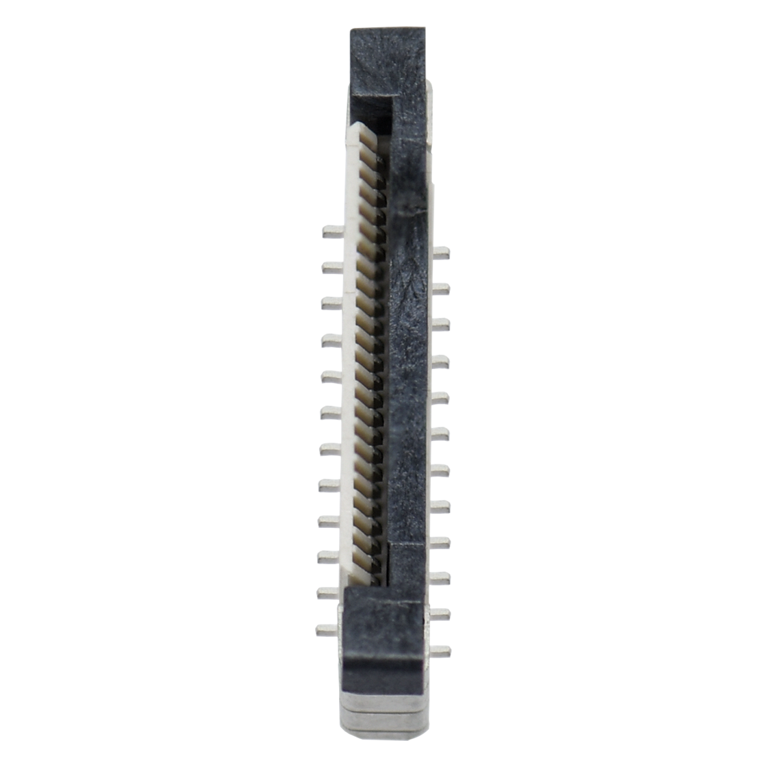 Pitch 0.50mm H4.5mm立贴抽屉式正脚位 FPC 12pin 本色 镀雾锡